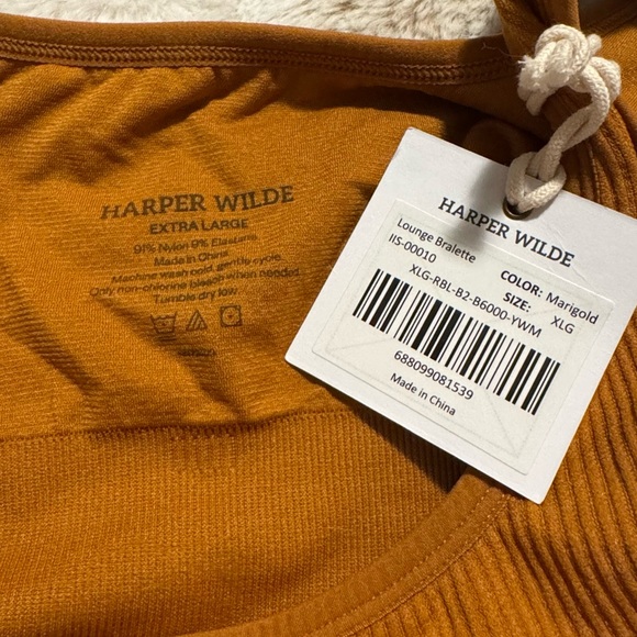 NWT HARPER WILDE Lounge Rib Scoop Bralette size XL - Picture 2 of 5